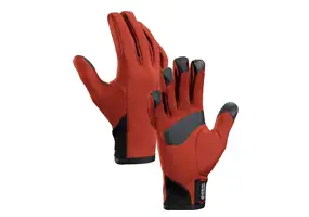 Red gloves with white background