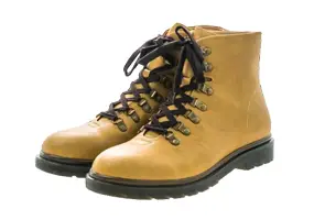 hiking boots with white background