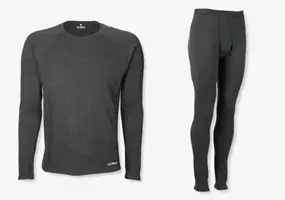 winter baselayer clothes with white background